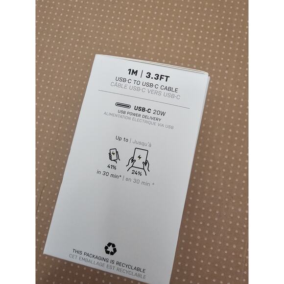 New OtterBox USB-C to USB-C Fast Charge Wall Charging Kit (20W) Apple Samsung LG - Picture 6 of 6